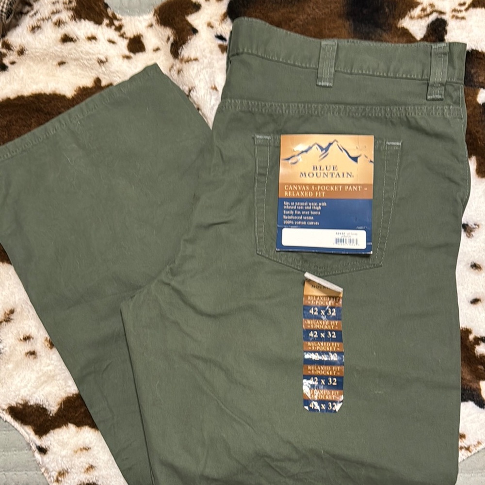 Men's Green Canvas Pants